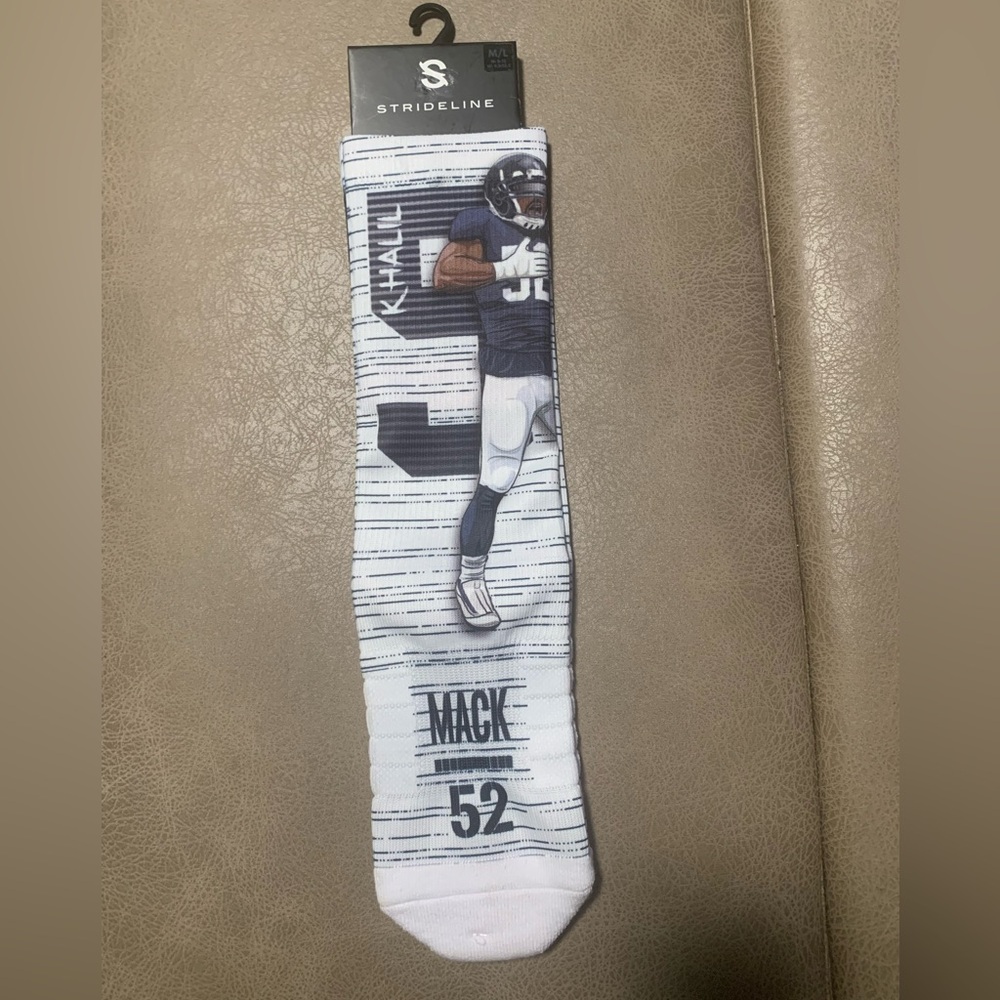 Strideline Chicago Bears Khalil Mack #52 Athletic Comfortable Sock Size M/L